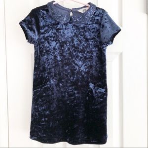 H&M Blue Velvet Dress 2-4Y